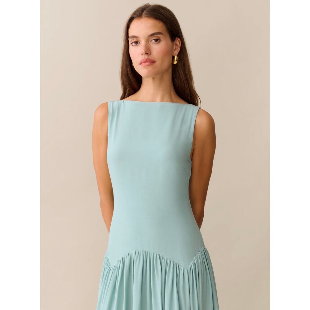 New kourt few moda Odessa light turquoise blue Dress size 2 $222 - Picture 2 of 8